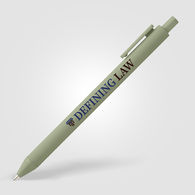 *NEW* Budget-Friendly Colorful Smooth-Writing Ballpoint Plastic Pen with Rubberized Soft Touch Finish - Full Color Imprint
