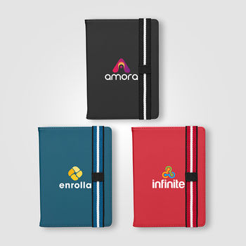 *NEW* 6" x 8" Refillable Journal with Document Pocket and Pen Loop Works with Nautical or Racing-Themed Event Gifting - Full Color Imprint