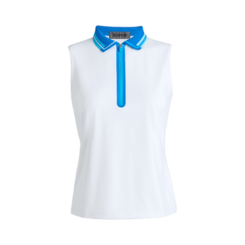 *NEW* G/FORE&reg; Women's Rib Collar Tech Pique Sleeveless Polo