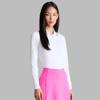 *NEW* G/FORE&reg; Women's Silky Tech Nylon Long-Sleeve Polo