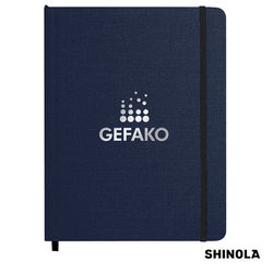 *NEW* Shinola&reg; 7" x 9" Made in the USA Linen Hardcover Notebook with Lay Flat Binding, Elastic Closure and Back Envelope