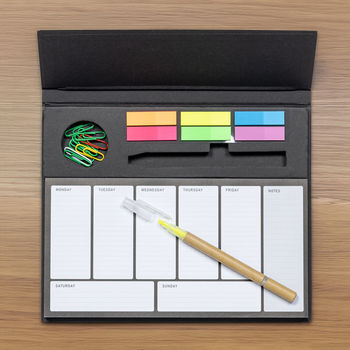 *NEW* 7-Day Weekly Desk Planner with Tear Away Sheets and Handy Office Must-Haves