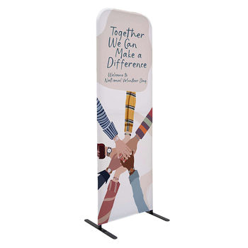 *NEW* BUDGET: 24" x 90" Lightweight, Easy to Assemble (Pulls Over Like a Pillowcase) and Swap-Out 2-SIDED Polyester BLACK PVC FRAME Banner/Wall Kit &nbsp;