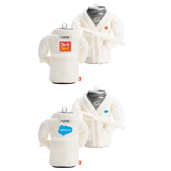 *NEW* Unique Spa-Inspired Bathrobe Design Beverage Can Cooler is Great for Wellness and Relaxation Messaging and as a Instagram-Worthy Room Drop Gift