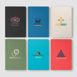 *NEW* 6" x 8" Soft Cover Recycled Journal with 32 FSC-Certified Sheets is Perfect for One-Day Meeting Notetaking - Full Color Imprint
