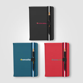 *NEW* 6" x 8" Refillable Journal with Document Pocket and Included Pen Works with Nautical or Racing-Themed Event Gifting - Full Color Imprint