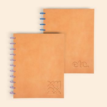 *NEW* Disc-Bound Journal, 9"  x 11.5" with Leather Cover: Add, Remove, Rearrange Paper!