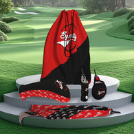 *NEW* Golf Essentials Bundle with Uber-Soft Driver Head Cover, Clip Ball Holder, Ball Caddy and Microfiber Towel and Shoe Bag is Perfect for Golf Events