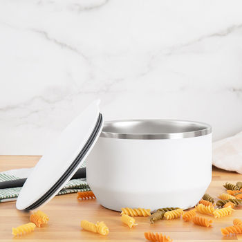*NEW* 32 oz Stainless Steel, Spill-Resistant Container with Push-On Lid Keeps Meals Hot or Cold and is a Great Staff Appreciation Gift