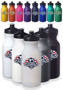 *NEW* 20 oz. Water Bottles with Push Cap - 12-Piece Minimum Order