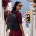 *NEW* 17" Recycled Nylon Quilted Laptop Backpack with Solid Interior Pockets, Dual-Side Bottle Pockets and Trolley Sleeve&nbsp;is a Must for the Fashionable On-The-Go Team - LUNA