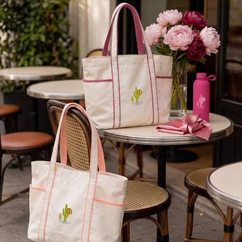 *NEW* 19.5 x 13.5 Recycled Polyester Travel-Friendly Tote with Interior Bottle Pocket, Structured Wire Bottom and Trolley Sleeve