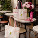 *NEW* 19.5 x 13.5 Recycled Polyester Travel-Friendly Tote with Interior Bottle Pocket, Structured Wire Bottom and Trolley Sleeve
