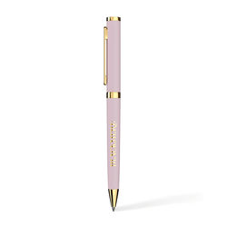 *NEW* Solid Brass Metal Twist-Action Ballpoint Pen with Gold Accents