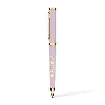 *NEW* Solid Brass Metal Twist-Action Ballpoint Pen with Gold Accents