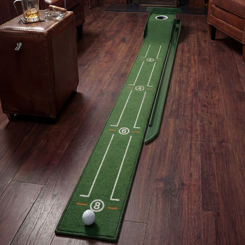 *NEW* Golf Putting Practice Mat with Practice Ball is Easy to Assemble and Rolls Up for Storage and Comes in a 2-Piece Gift Box