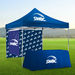 *NEW* All-In-One Essential Outdoor Event Kit Includes 10' Square Steel Tent, Back Wall Graphic, Custom Flag and 6' Table Cover