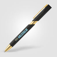 *NEW* Recycled Plastic Gold-Trim Pen with Full-Color Printing