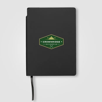 *NEW* 6" x 8"&nbsp;Rubberized PVC Journal with Spine Pen Loop&nbsp;and Full-Color Printing&nbsp;