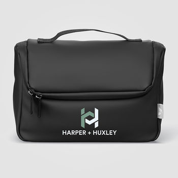 *NEW*&nbsp;Rubberized PVC Hanging Toiletry Bag with Multiple Zippered Compartments&nbsp;and Full-Color Printing