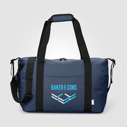 *NEW* 16"&nbsp;Rubberized PVC Travel Duffel Bag with Two Handles and a Trolley Strap&nbsp;and Full-Color Printing