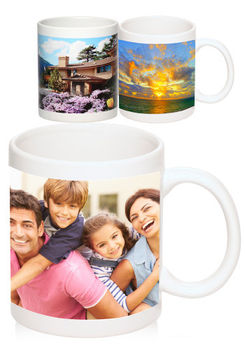 *NEW* 11 oz. Full Color Glossy Custom Photo Mugs  - 12-Piece Minimum Order