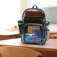 *NEW* Clear Plastic Backpack with Pocket- 12-Piece Minimum Order