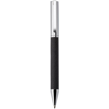 Heavyweight Brass Twist-Action Ballpoint Pen with Faux-Leather Wrapped Barrel