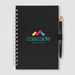 Bundle: 5.5 x 8 Spiral Notebook Made from Recycled Milk Cartons with Matching Imprinted Recycled Aluminum Pen with Bamboo Plunger