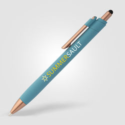 *NEW* Recycled Plastic Bronze-Trimmed Stylus Pen with&nbsp;Full-Color Printing