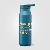 *NEW* 25 oz�Recycled Stainless Steel, Vacuum-Insulated, Dual-Lid, Handle Bottle For Hot or Cold Beverages with Full-Color Printing