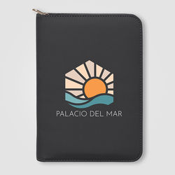 *NEW 6" x 9" Recycled Portfolio with an Oversized Gold Zipper and Full-Color Printing