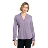 *NEW* Brooks Brothers&reg; Women�s Long Sleeve Ruffle Collar Blouse