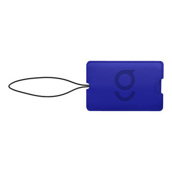 Recyled Poly Luggage Tag with Buttery-Soft Neoskin&reg; Faux Leather