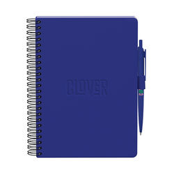 Bundle: 8" x 6.25" Hard Cover Spiral Notebook with Buttery-Soft Neoskin&reg; Faux Leather & Tear-Out Perforated Pages plus a Matching Imprinted Pen