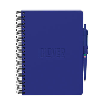 Bundle: 8" x 6.25" Hard Cover Spiral Notebook with Buttery-Soft Neoskin&reg; Faux Leather & Tear-Out Perforated Pages plus a Matching Imprinted Pen