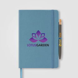 *NEW* Recycled Recycled Milk Carton Hard Cover A5 Notebook & Reborn Pen Set with Full Color Printing