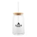*NEW* 17 Oz Soda Glass with Snap-On, Spill-Resistant Bamboo Lid and 8" Straw
