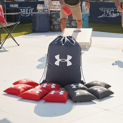 Cornhole "Just The Bags" Set: 8 Custom-Printed Bags in a Printed Drawstring Tote