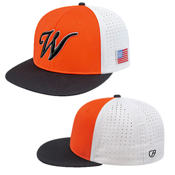 The Perforated Performance Cap: FITTED, Mid-Profile, Shapeable Flat Round Visor, Poly Blend with Perforated Sides and Back And UV Protection and Moisture Wicking