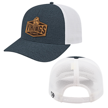 Trucker Hat: Mid Profile, PolyMelange with Wicking & UV Protection, Performance Mesh, Plastic Snap Tab - BEST