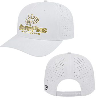 The Perforated Performance Cap: 6-Panel, Mid-Profile, SNAP-BACK, Shapeable Pre-Curved Visor, Poly/Sport Blend with Perforated Sides and Back And UV Protection and Moisture Wicking