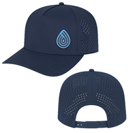 *NEW* The Water-Resistant Perforated Cap: 5-Panel, SNAP-BACK, Water-Resistant Crown and Modified Flat Visor, Poly/Spandex Blend with Perforated Sides and Back and UV Protection