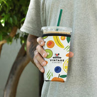 *NEW* LARGE: Sturdy Iced Coffee Sleeve for 30�32 oz Cold Drinks - Made in the USA�