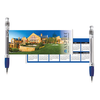 *NEW* Clear Ballpoint Pen with Customized Scrolling Pull-Out Banner is Great for HR Mission & Vision Statements or Describing Features & Benefits