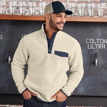 *NEW* Retail-Inspired Cozy Fleece Snap Pullover with Plush Fleece and Classic Outdoor Style