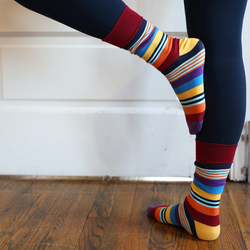 Dress Socks - Crew Length - with Woven-In Custom Design