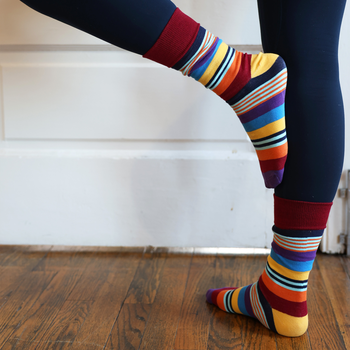 Dress Socks - Crew Length - with Woven-In Custom Design