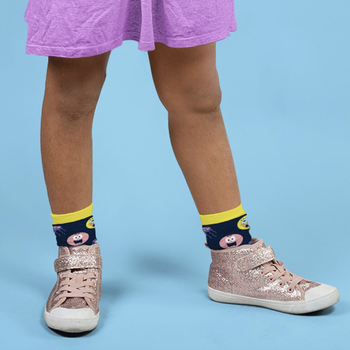 Kids (8-12 Years) Dress Socks - Crew Length - with Woven-In Custom Design