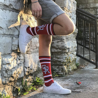 Athletic Socks - Calf Length - with Woven-In Custom Design